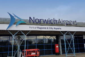 Norwich airport shut after light aircraft catches fire