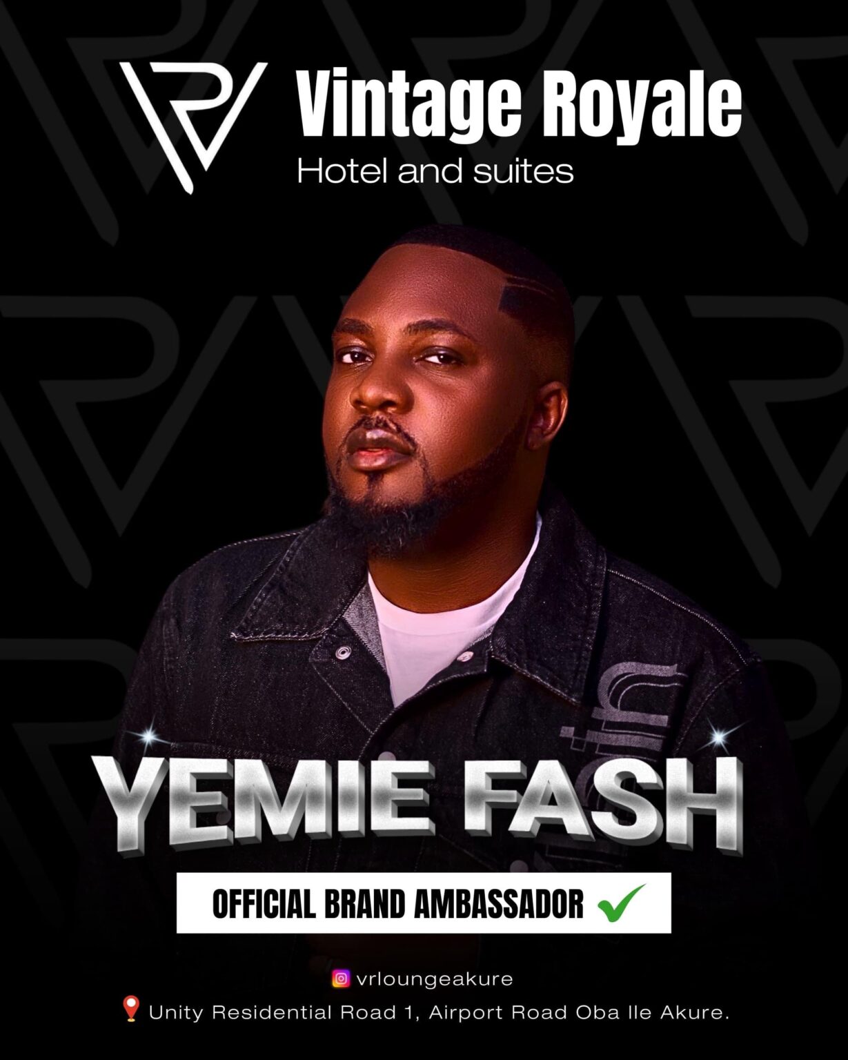 Yemiefash clinches Vintage Royale Hotel ambassadorial deal