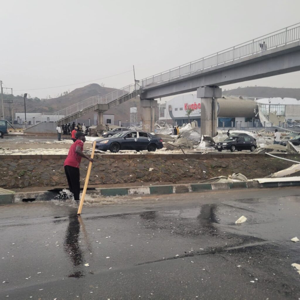 Windstorm Damages Kugbo Bus Terminal, Pedestrian Bridge in Abuja